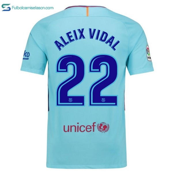 Camiseta Barcelona 2ª Aleix Vidal 2017/18